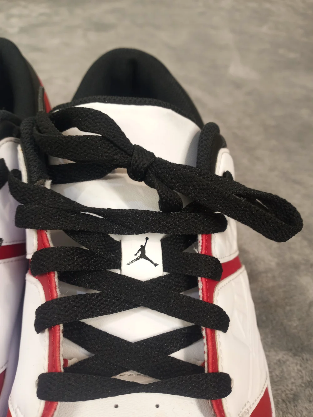 Jordan Men's Low Top Sneakers in White/Red/Black Size 11